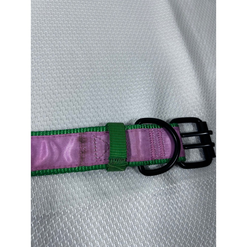 John Deere Dog Collar Large Pink Green Logo Adjustable Pets First Pet Accessory - Picture 5 of 8